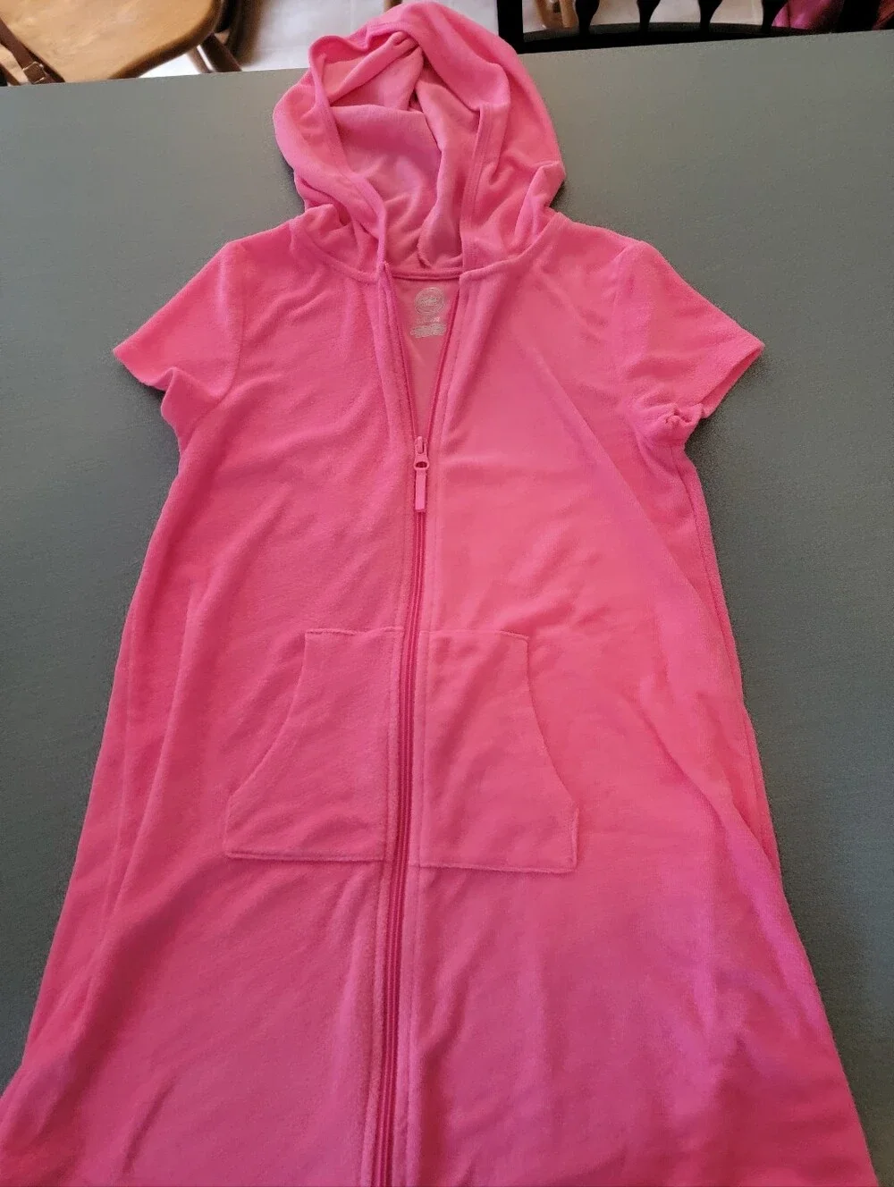 SO Tie Dye One Piece Swimsuit + Wonder Nation Pink Hooded Cover Up Size 10/12